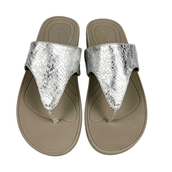 BareTraps Womens”Galina” Silver Metallic Fit Flop Size 8M - Picture 2 of 6